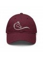 Gorra Burdeos con Bordado de Caballo | Corona Blanda y Estilo Ecuestre