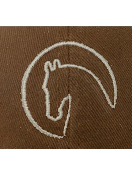 Top Hats Camel Cap with Horse Embroidery | Soft Crown Design