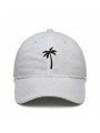 Gorra Top Hats con Palmera Bordada Blanca | Corona Blanda