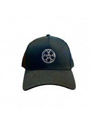 Gorra Top Hats Negra de Rejilla con Bordado de Llanta