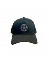 Gorra Top Hats Negra de Rejilla con Bordado de Llanta