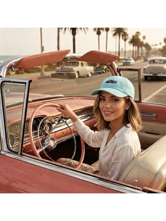 Gorra con Coche de Época Bordado | Estilo Vintage y Retro