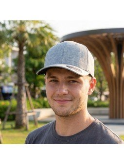 Flexfit Grey Marl Closed Back Cap | Modern Urban Style