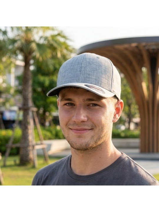 Flexfit Grey Marl Closed Back Cap | Modern Urban Style