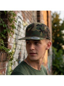 Gorra Snapback Flexfit de Camuflaje con Visera Plana | Gorra Camo Ajustable