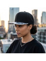 Flexfit Snapback Cap with Sun King Printed visor | Urban Streetwear Style
