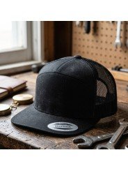 Flexfit 7 Panel Trucker Cap 9294 | Mesh, Flat Visor & Snapback