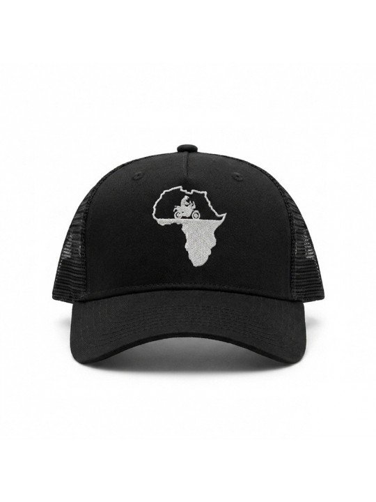 Gorra Top Hats de Rejilla con Bordado de África y Motocicleta