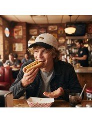 Gorra con Bordado de Hot Dog | Top Hats