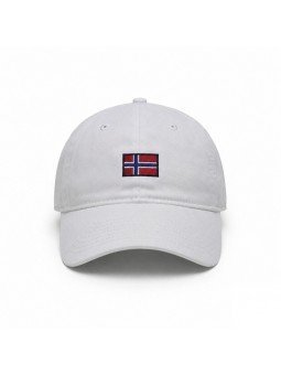 Gorra Blanca con Bandera de Noruega | Gorra Casual Unisex