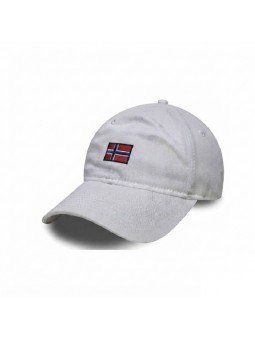 Gorra Blanca con Bandera de Noruega | Gorra Casual Unisex