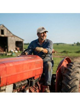 Gorra Top Hats de 5 Paneles con Bordado de Tractor