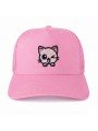 Top Hats Trucker Mesh Cap with Funny Winking Cat Embroidery