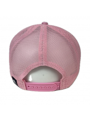 Top Hats Trucker Mesh Cap with Funny Winking Cat Embroidery