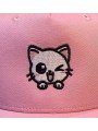 Top Hats Trucker Mesh Cap with Funny Winking Cat Embroidery