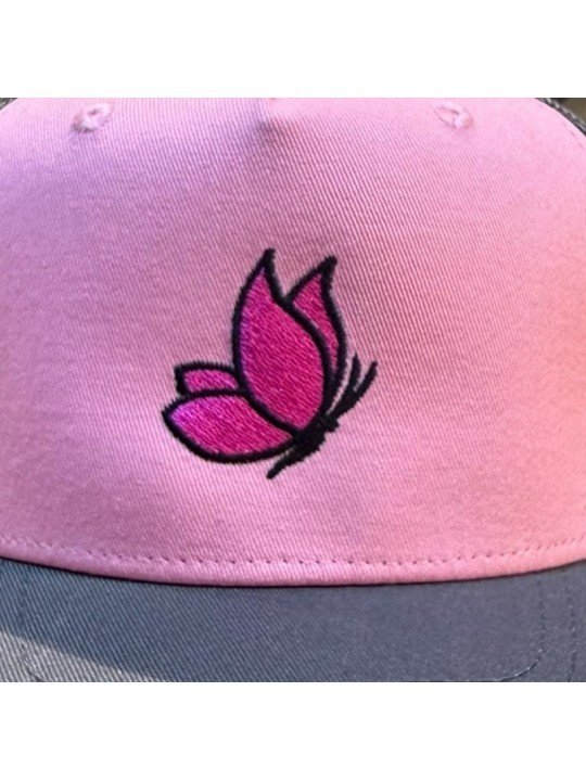 Kids' Trucker Mesh Cap with Embroidered Butterfly | Top Hats