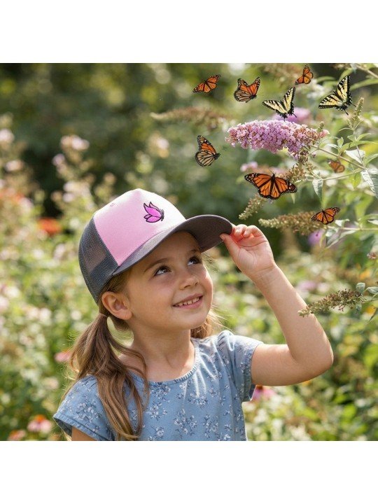 Gorra Infantil de Rejilla con Mariposa Bordada | Top Hats