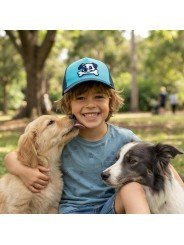 Gorra Infantil de Rejilla con Perro Bordado | Top Hats