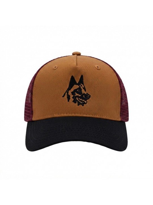Gorra de Rejilla Top Hats con Pastor Alemán Bordado | Trucker