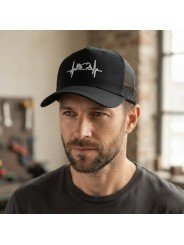 Gorra de Rejilla con Moto y Frecuencia Cardíaca Bordada | Top Hats