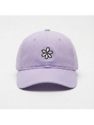 Gorra lila con Flor Bordada de Corona Blanda | Top Hats