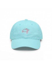 Top Hats Cap with Embroidered Turtle Silhouette