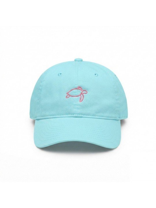 Top Hats Cap with Embroidered Turtle Silhouette