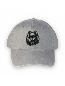Gorra con bordado de perro Pomerania | Top Hats