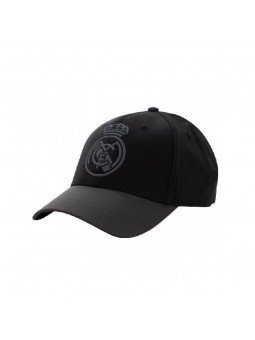 Gorra Real Madrid Adulto Negra y Gris | Logo Negro Estampado