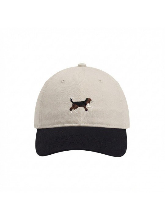 Top Hats Cap with Minimalist Beagle Embroidery