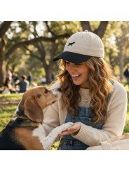 Top Hats Cap with Minimalist Beagle Embroidery