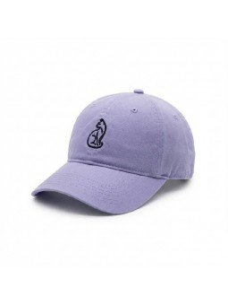 Gorra Top Hats Lila con Silueta de Gato Bordado Negra | Top Hats