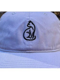 Gorra Top Hats Lila con Silueta de Gato Bordado Negra | Top Hats