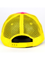 Pink & Yellow Embroidered Trucker Cap | Palm & Waves