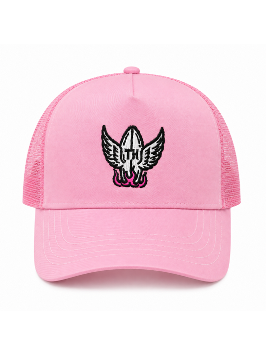 Gorra Trucker Rosa Bordada TH | Gorra Urbana