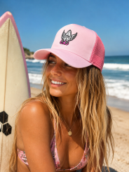 Pink Embroidered TH Trucker Cap | Urban Cap
