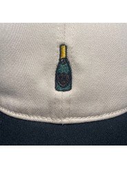 Gorra Dad Cap natural y Negra Bordada | Botella