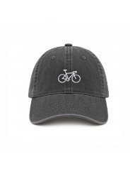 Gorra Vintage Envejecida con Bicicleta Bordada | Top Hats