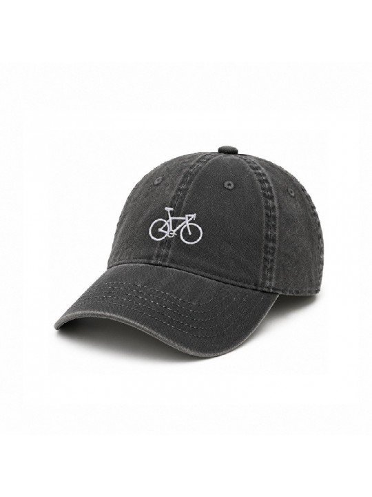 Gorra Vintage Envejecida con Bicicleta Bordada | Top Hats