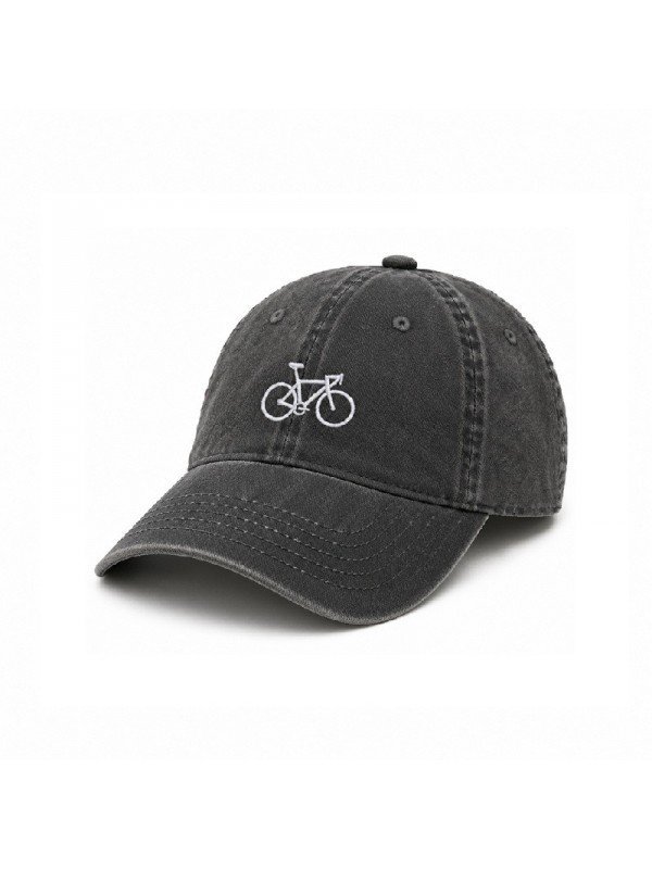 Gorra Vintage Envejecida con Bicicleta Bordada | Top Hats