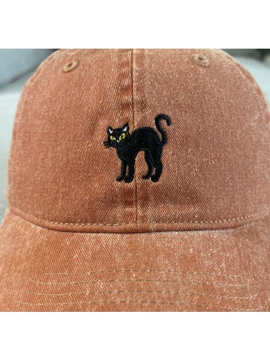 Gorra con Gato de Halloween Bordado | Top Hats