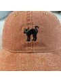 Halloween Cat Embroidered Cap | Top Hats