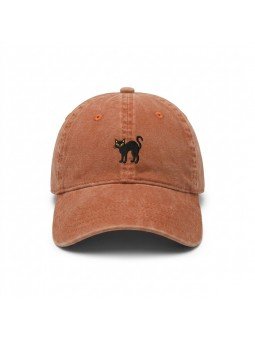 Gorra con Gato de Halloween Bordado | Top Hats