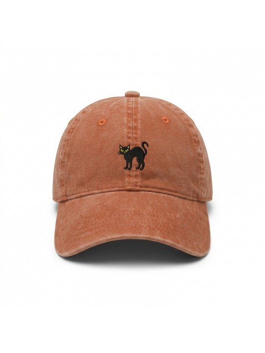 Gorra con Gato de Halloween Bordado | Top Hats