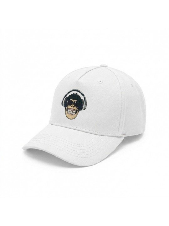 Gorra con Mono y Auriculares Bordado | Top Hats