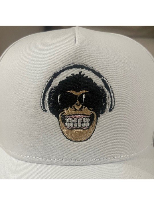 Gorra con Mono y Auriculares Bordado | Top Hats