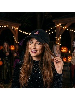 Cap with Embroidered Witch Hat | Top Hats