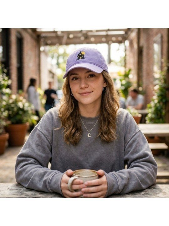Gorra con Casa de Halloween Bordada | Top Hats