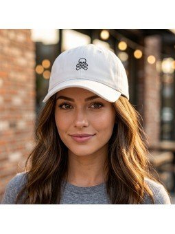 Skull and Crossbones Embroidered Cap | Top Hats | Top Hats