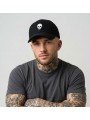 Black Cap with Embroidered Skull | Top Hats